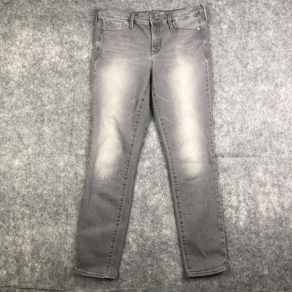 Athleta Sculptek Skinny Jeans in Granite Wash Gray Stretch Denim Size 8 Casual - Picture 1 of 14